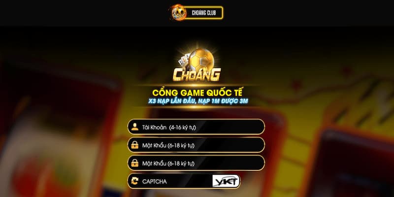 Những thao tác đăng ký Choangclub casino trên máy tính